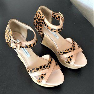 Diane von Furstenberg Dvf Wedges Sandals Heels 6